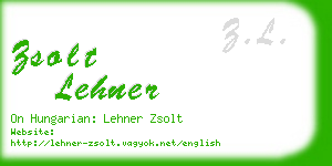 zsolt lehner business card